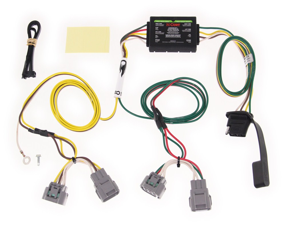 Curt T Connector Vehicle Wiring Harness With 4 Pole Flat Trailer Connector Curt Custom Fit Vehicle Wiring C55513