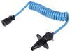 plugs into vehicle wiring curt tow bar extension cord w/ socket - coiled 7-way rv to 6-way round 96 inch