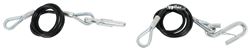 Curt Single Hook, Coiled Safety Cables with S-Hooks - 42" Long - 3,500 lbs - Qty 2 - C80136