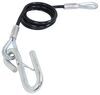 coiled cables coated curt single hook safety with s-hooks - 42 inch long 5 000 lbs qty 2