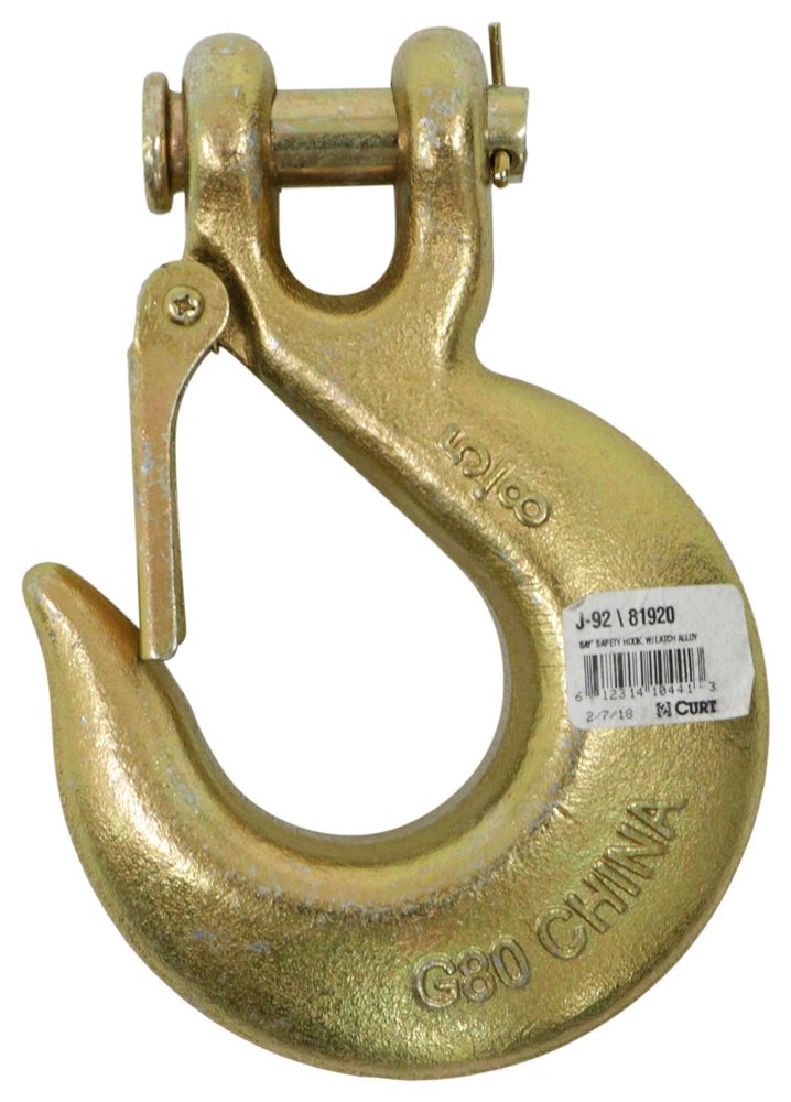 Curt Clevis Hook with Spring Loaded Safety Latch - 5/8 - 65,000 lbs CURT  Accessories and Parts C81920