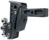 adjustable ball mount drop - 6 inch curt rebellion xd shock absorbing w/ 2 and 2-5/16 balls 15k