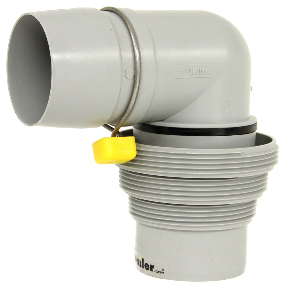 Camco Easy Slip Elbow and 4-in-1 Sewer Adapter with Easy-Slip Rings Securely Connects RV Sewer Hose to Dump Station 39144 