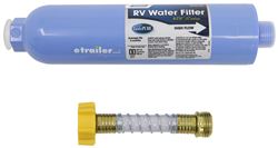 Camco RV and Marine Disposable Water Filter w/ Hose Protector - KDF/Carbon - CAM40043