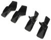 Camco RV Rain Gutter Spouts w/ Extensions - Slide On - Black - Qty 4 Black CAM42323