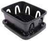 sink accessories camco kit with dish drainer pan and mat - black