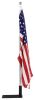Telescoping Flagpole w Car-Foot Base, Mount, Bag, and American Flag - Aluminum - 20' Tall CAM51605