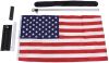 Telescoping Flagpole w Car-Foot Base, Mount, Bag, and American Flag - Fiberglass - 16' Tall CAM51606