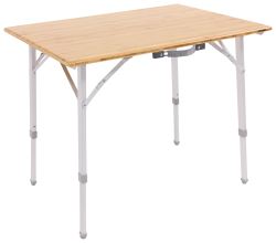 Camco Bamboo Folding Table with Telescoping Legs - 18" to 26" - CAM51893