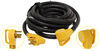 power cord extension 50 amp to grip rv temporary w/ carrying strap - 125v amps 30' long
