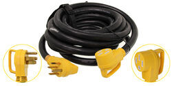 Camco Power Grip RV Extension Cord w/ Pull Handles and Carrying Strap - 50 Amp - 30' - CAM55195