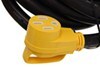 power cord extension 50 amp female plug grip rv temporary w/ carrying strap - 125v amps 30' long
