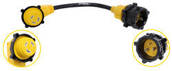 Camco Power Grip 90-Degree Locking RV/Marine Power Cord w/ Handle - 30 Amps - 18" Long         