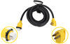 power cord adapter 50 amp twist lock female plug grip marine-style w/ handle - amps 25' long locking ring