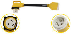 Camco Power Grip 90-Degree Locking RV/Marine Power Cord w/ Handle - 50 Amps - 18" Long         