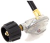 hoses adapter camco propane hose w/ shut-off valve - female quick-connect x acme 6' long