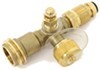 hoses tees pol - female 1/4 inch mif 1 inch-20 male camco brass propane tee w/ 4 ports 5' long supply hose and 12' extension