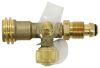 hoses tees adapter camco brass propane tee w/ 4 ports and 5' long supply hose
