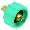 adapter fittings 1/4 inch - male npt camco propane fitting acme nut x 200 000 btu/hr green