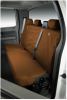 60/40 split back with solid bench covercraft carhartt seatsaver custom seat covers - second row brown