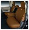 50/50 split bench fold down center console w cupholder covercraft carhartt seatsaver custom seat covers - second row brown