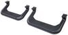 hoop steps aluminum carr custom-fit side - super black powder coated 17 inch step 1 pair