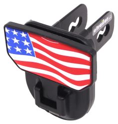 Carr Hitch Mounted Step for 2" Trailer Hitches - Black Powder Coat Aluminum - American Flag - CARR183032