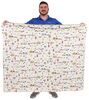 rv road trip polyester camp casual throw blanket - 4' 2 inch long x 5' wide print and gray