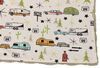 rv road trip camp casual throw blanket - 4' 2 inch long x 5' wide print and gray
