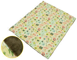 Camp Casual Throw Blanket - 4' 2" Long x 5' Wide - RV Print and Moss - CC46RW
