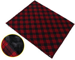 Camp Casual Throw Blanket - 4' 2" Long x 5' Wide - Plaid and Black - CC48RW