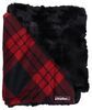 Camp Casual red and black plaid throw blanket.