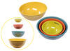 dishes bpa-free dishwasher safe nesting shatter-resistant camp casual melamine bowls with lids - 4 pieces rv theme
