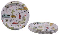 Camp Casual Eco-Friendly Paper Plates - Road Trip - 10-1/16" - 24 Count