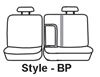 60/40 split bench fold down center console w cupholder covercraft seatsaver custom seat covers - second row gray