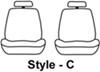 bucket seats adjustable headrests covercraft seatsaver custom seat covers - front gray