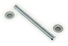 rollers 1/2 inch diameter roller shaft with pal nuts for boat trailer - zinc-plated steel 5-1/4 x