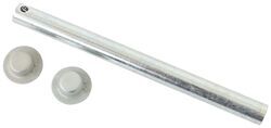 Roller Shaft with Pal Nuts for Boat Trailer Rollers - Zinc-Plated Steel - 6-1/4" x 1/2" - CE10701A