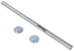 Roller Shaft with Pal Nuts for Boat Trailer Rollers - Zinc-Plated Steel - 13" x 5/8" - CE10727A