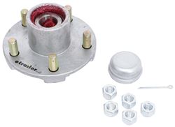 CE Smith Trailer Idler Hub Assembly w/ Case for 2.5K Axles - 5 on 4-1/2 - Galvanized - Pre-Greased