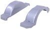 CE Smith Single Axle Trailer Fenders w/ Top and Side Steps - Gray Plastic - 12" Wheels - Qty 2