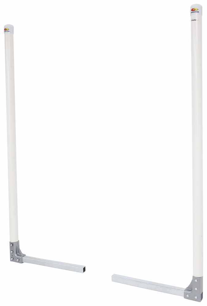 CE Smith Post-Style Guide-Ons for Boat Trailers - 65" Tall - U-Bolt Hardware - White - 1 Pair - CE27637