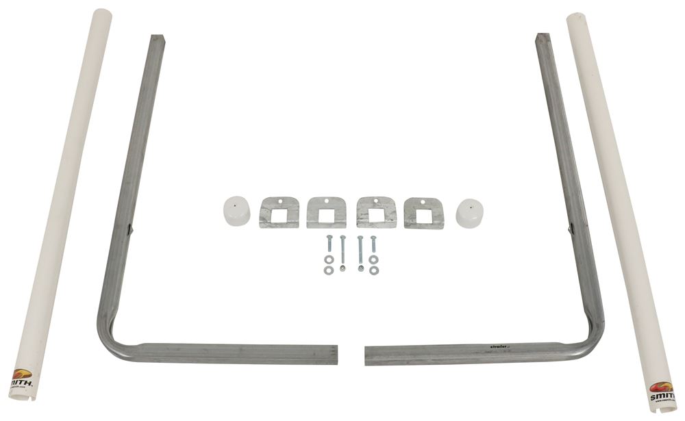 CE Smith Post-Style Guide-Ons for Boat Trailers - 60" Long - I-Beam Clamps - White - Qty 2 - CE27648