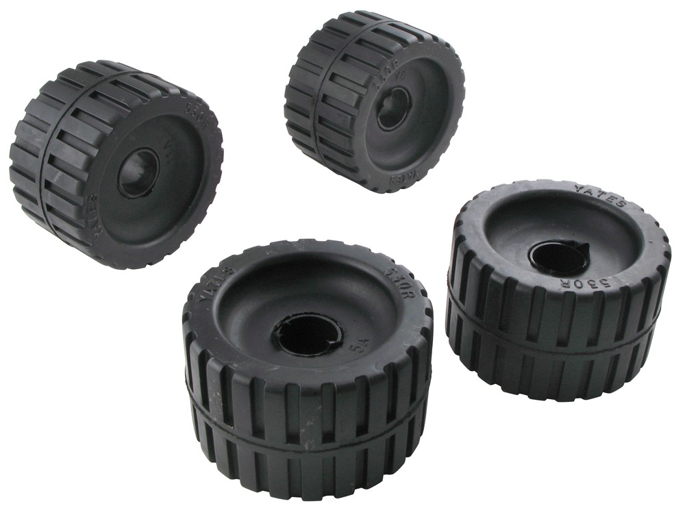 4 3/8" D x 3" W   81-6346 Boat Trailer Ribbed Roller 