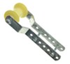 4 inch long ce smith keel roller assembly for 2 wide trailer tongues - galvanized steel and yellow tpr