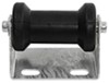 5 inch long ce smith offset spool roller assembly for boat trailers - galvanized steel w/ black rubber