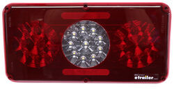 Triple LED Trailer Tail Light - Stop, Tail, Turn, Backup - Red and Clear Lens - Qty 1 - CE44VR