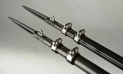 CE Smith Outrigger Poles - 17' Long - Carbon Fiber - Black w/ Black Collars - Qty 2 - CE56510