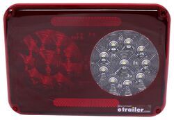 Dual LED Trailer Tail Light - Stop, Turn, Tail, Backup - Red and Clear Lens - CE86FR