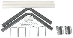 CE Smith Post-Style Guide-Ons for Boat Trailers - 40" Tall - 70 Degree Tilt - White - 1 Pair - CES97FR